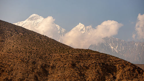 Low angle view of mountain against sky