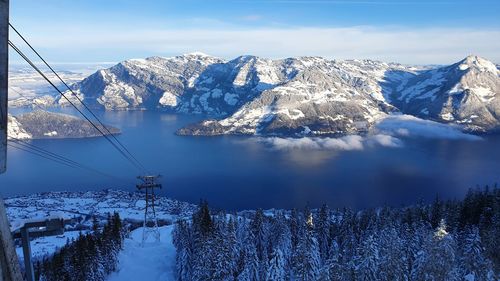 Remarkable snow scene in central switzerland