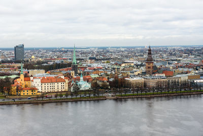 High angle view of a city