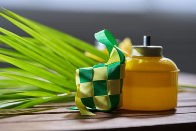 Close-up of food on table