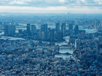 Tokyo skyline. 