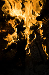 Close-up of bonfire