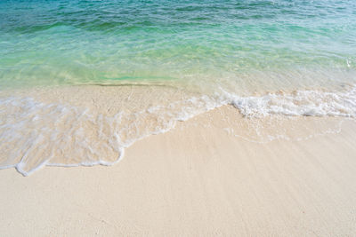 High angle view of beach