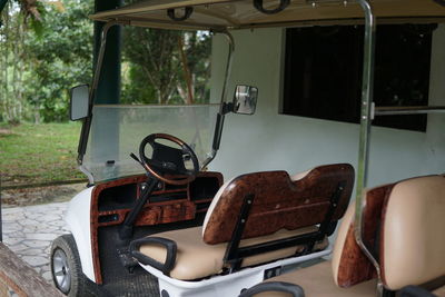 Interior of abandoned car