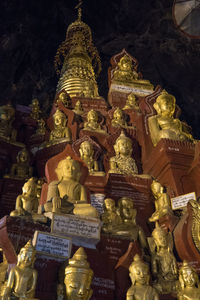 Low angle view of buddha statue