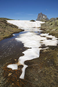 Landscape in ossau valley, pyrenees in france.