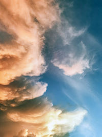 Low angle view of clouds in sky