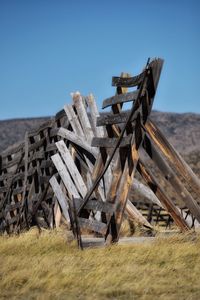 Snow fence damaged