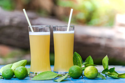 Close-up of drink on table