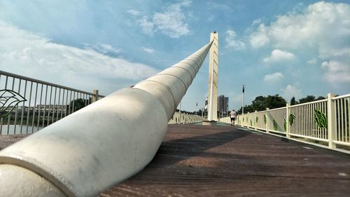 Low angle view of bridge against sky