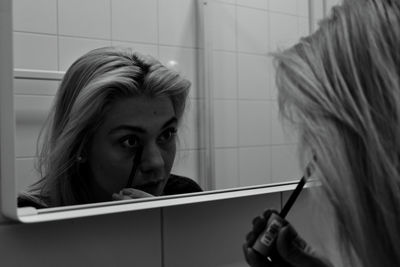 Portrait of woman in bathtub
