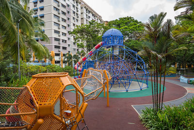 Giant playground in public park and public housing