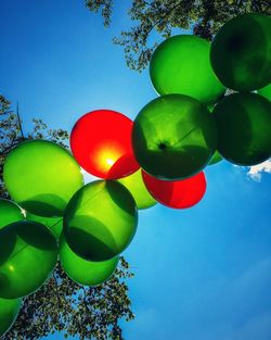 Low angle view of balloons