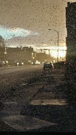 Raindrops on glass window