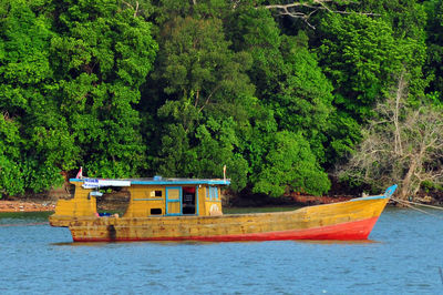 Boats in river