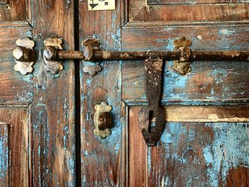 Full frame shot of rusty metal door