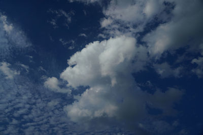 Low angle view of clouds in sky