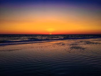 View of sea at sunset
