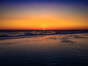 View of sea at sunset