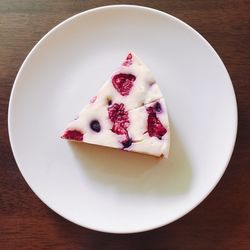 Close-up of cake in plate