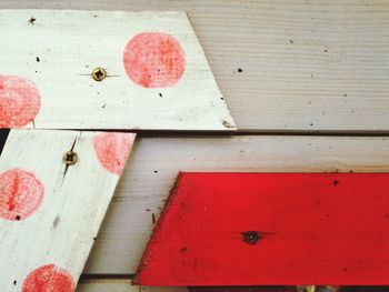 Close-up of heart shape on wood