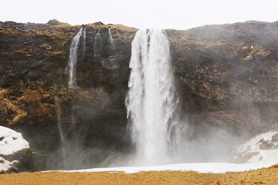 Scenic view of waterfall