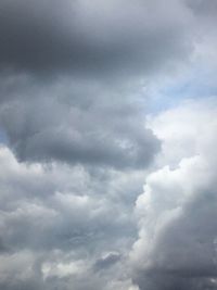 Low angle view of clouds in sky