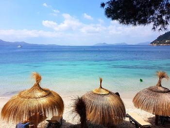 Panoramic view of sea against sky