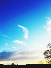 Low angle view of vapor trail in sky