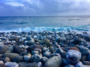 Scenic view of sea against sky