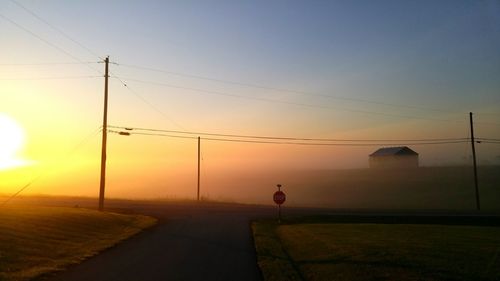 Country road at dawn