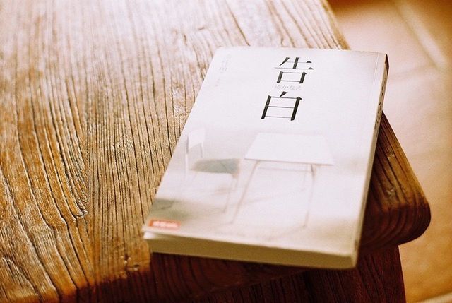 indoors, table, wood - material, communication, close-up, still life, book, text, wooden, focus on foreground, paper, western script, home interior, no people, single object, education, high angle view, open, wood, hardwood floor