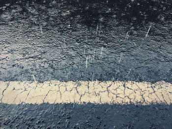 Full frame shot of cracked road