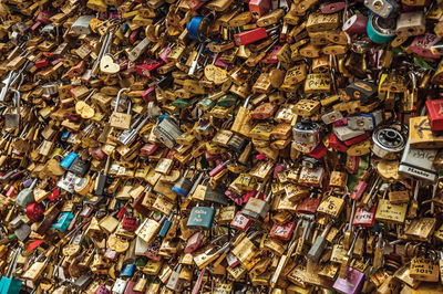 Full frame shot of padlocks