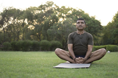 Man sitting on grass