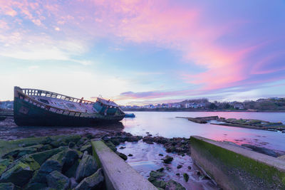 Scenic view of river against sky