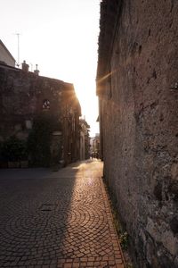 City street against clear sky