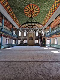 View of empty corridor of building