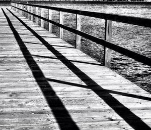 View of wooden pier in sea