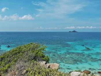 Scenic view of sea against sky