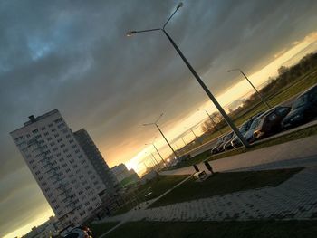 View of cloudy sky at sunset