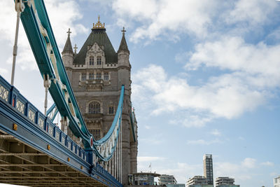 Low angle view of bridge against sky