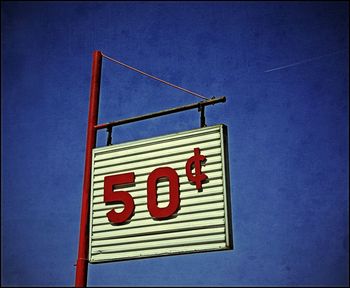 Low angle view of road sign