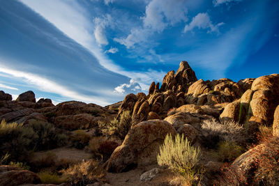 Rock formations against sky