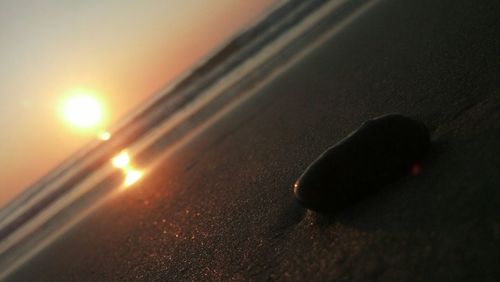 View of people at sunset