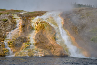 Scenic view of waterfall