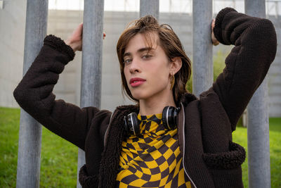 Young woman looking away
