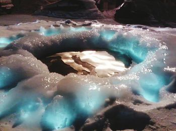 Close-up of rocks in water