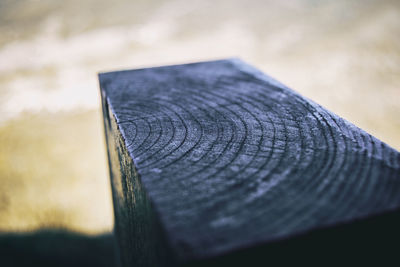 Close-up of metallic wood