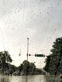 Wet glass window in rainy season